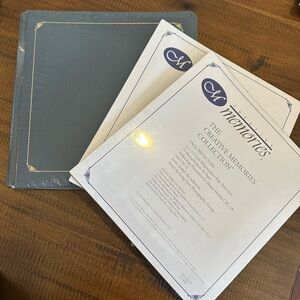 Creative Memories blue scrapbook. 12x12. Includes two 15 pack of refill pages.